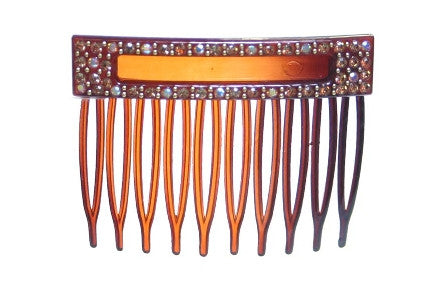 Handmade Side Hair Comb with Rhinestone Box