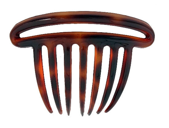 Double Rim French Twist Hair Comb in Tortoise Shell