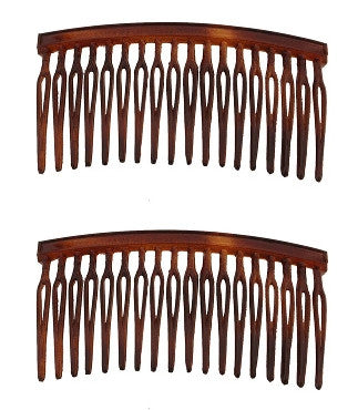 Small Tortoise Shell / Wire Twist Side Hair Combs