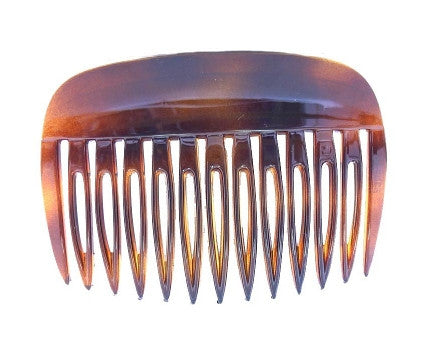 Wide Rim French Tortoise Shell Side Hair Comb