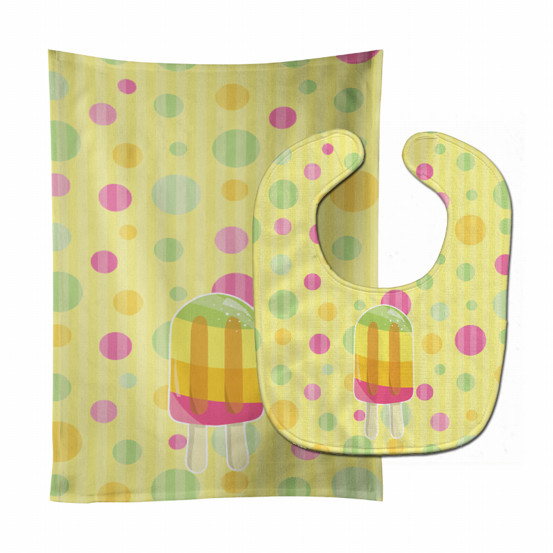 Ice Pop Popcicle Baby Bib & Burp Cloth