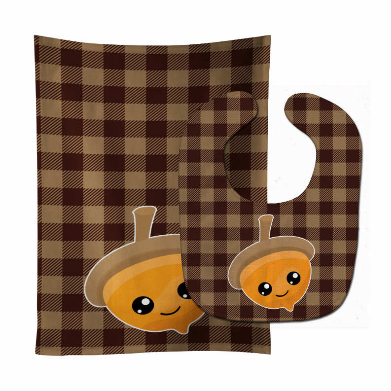 Fall Baby Bib & Burp Cloth