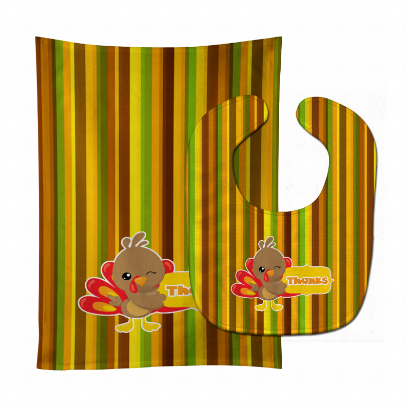 Thanksgiving Baby Bib & Burp Cloth