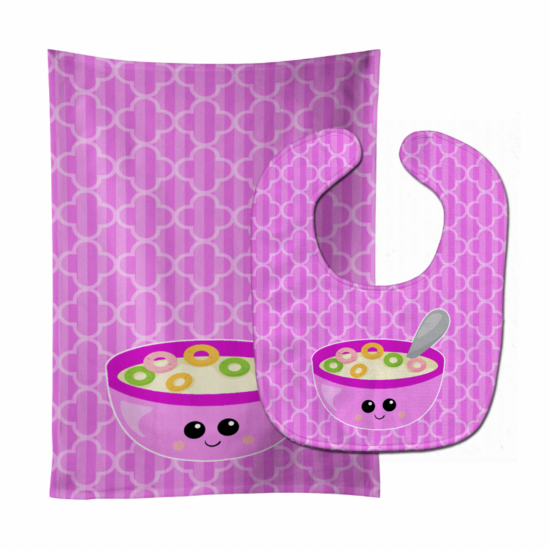 Breakfast Baby Bib & Burp Cloth