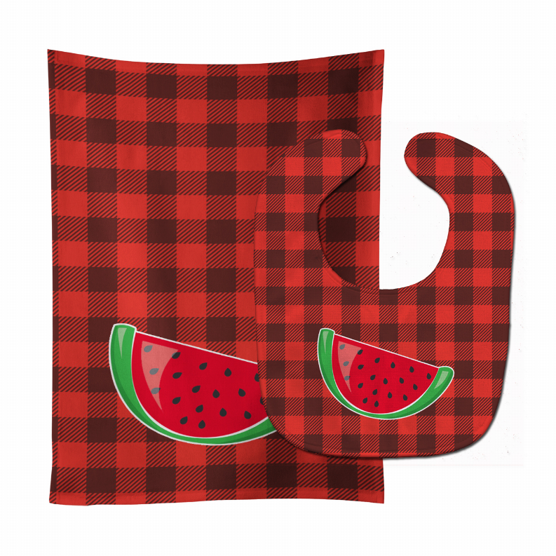 Backyard BBQ Baby Bib & Burp Cloth