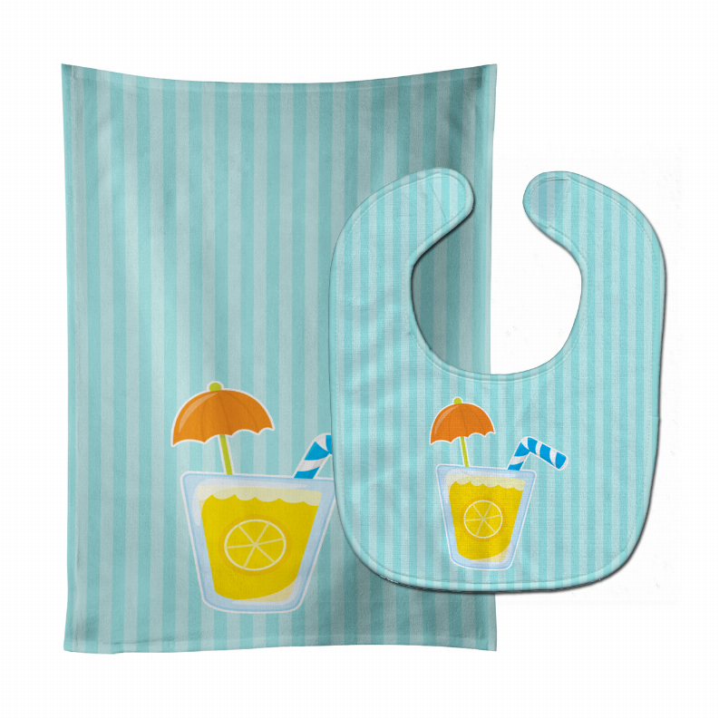 Beach Baby Bib & Burp Cloth