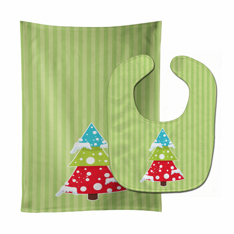 Christmas Baby Bib & Burp Cloth