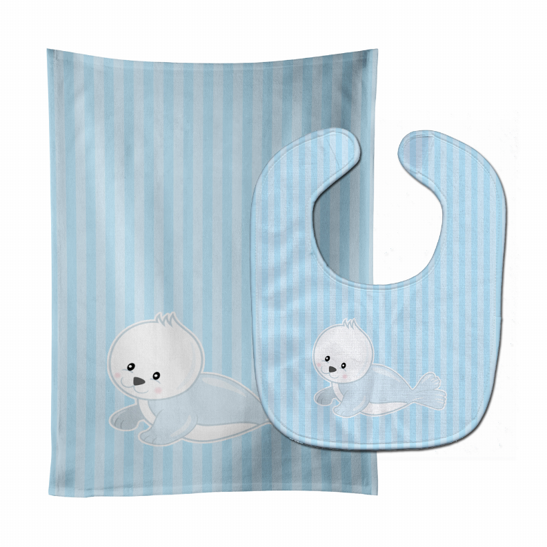 Animal Baby Bib & Burp Cloth