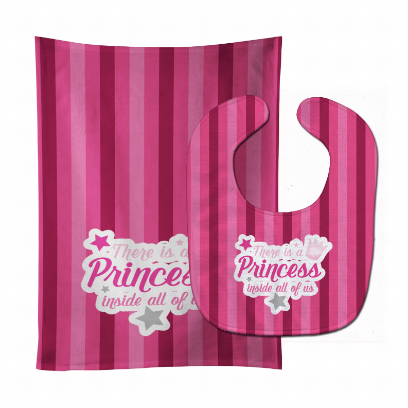 Princess Baby Bib & Burp Cloth