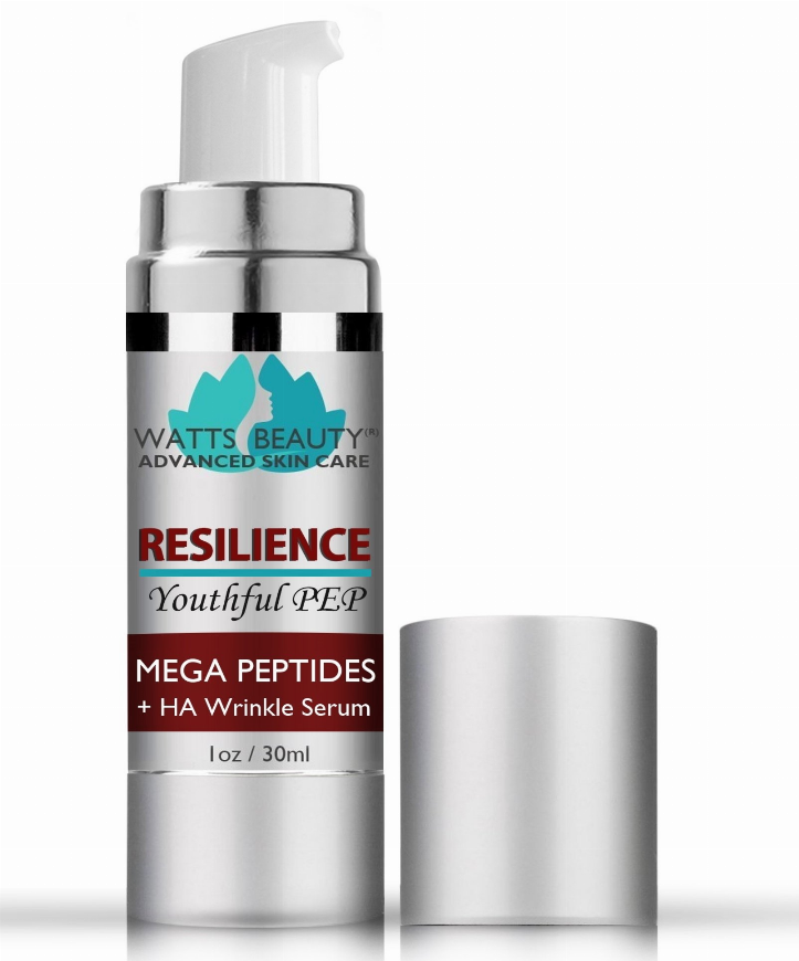 Watts Beauty Youthful PEP MEGA PEPTIDE Wrinkle Serum with Fine Lines Targeting Tripeptides 3 & 5 - 1 oz.