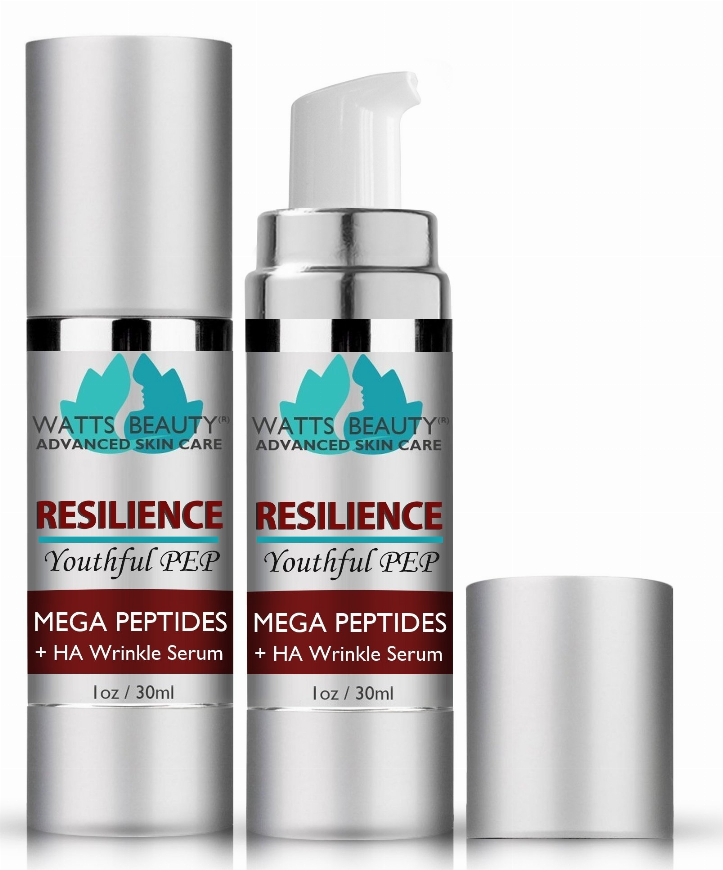 Watts Beauty Youthful PEP MEGA PEPTIDE Wrinkle Serum with Fine Lines Targeting Tripeptides 3 & 5 - 2 Pack