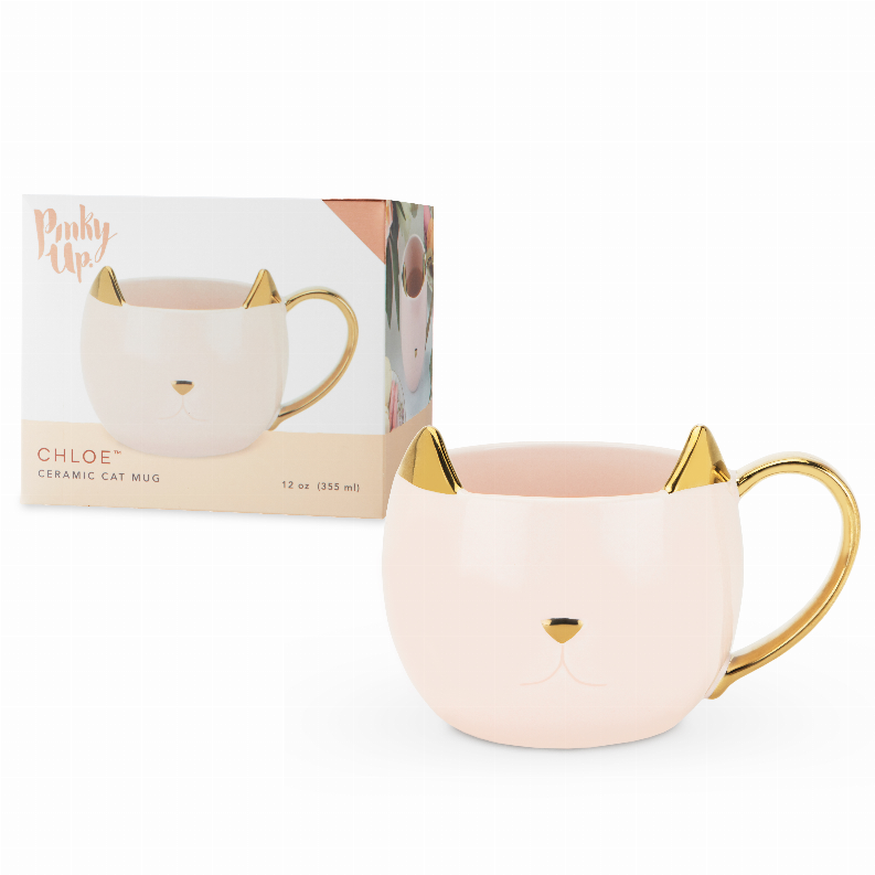 Chloe Pink Cat Mug