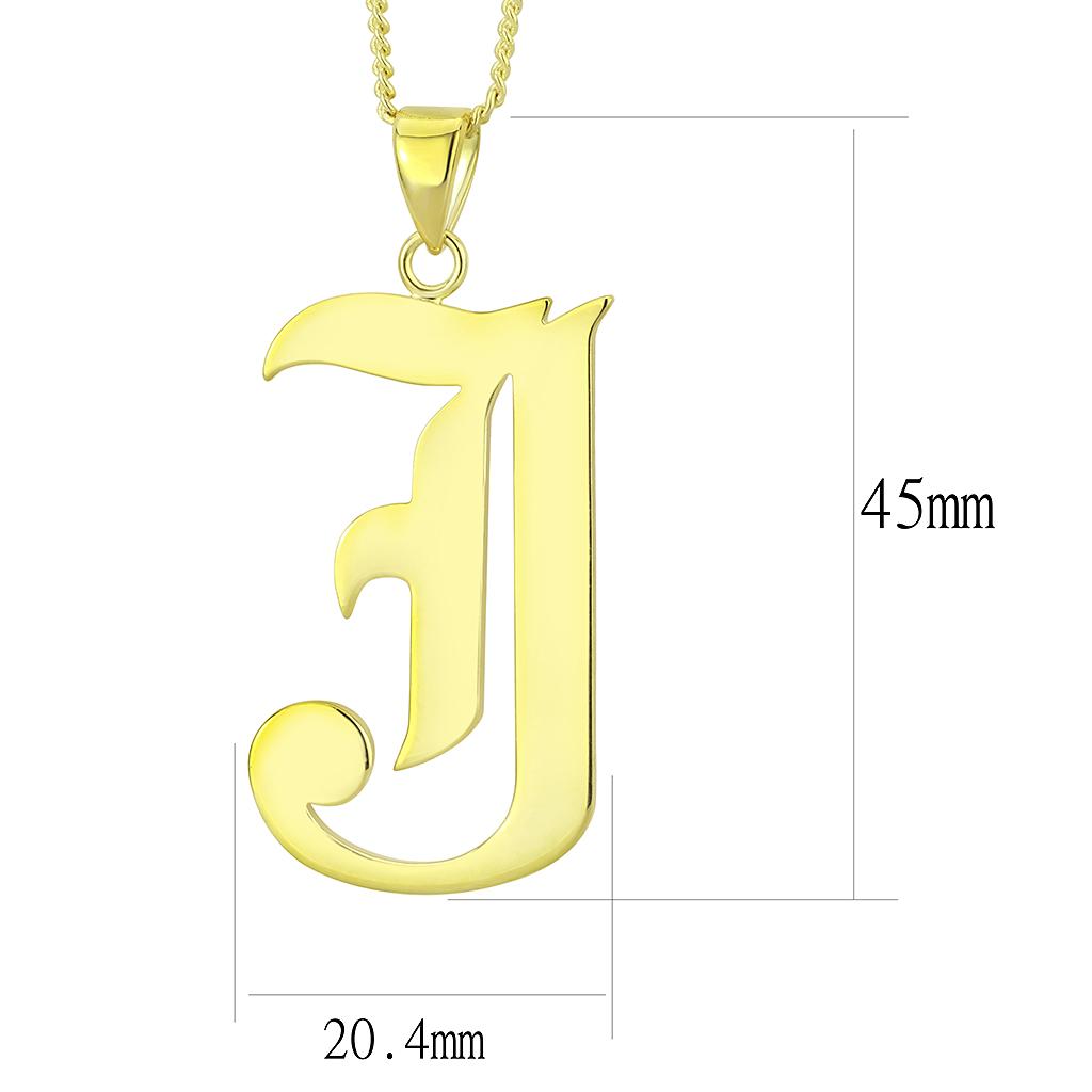 LO230 - Gold Brass Chain Pendant with No Stone