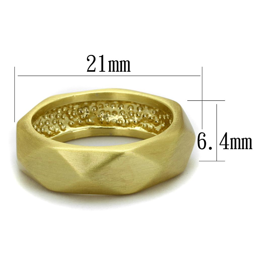 LO3895 - Gold & Brush Brass Ring with No Stone