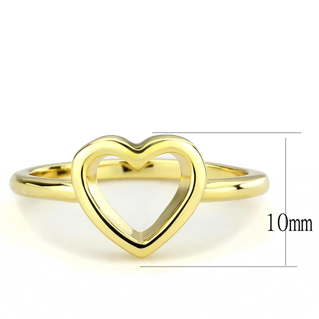 LO3985 - Flash Gold Brass Ring with No Stone