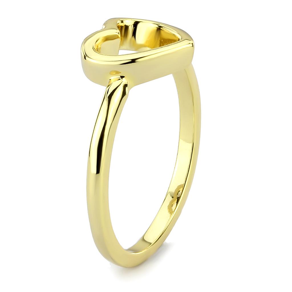 LO3985 - Flash Gold Brass Ring with No Stone