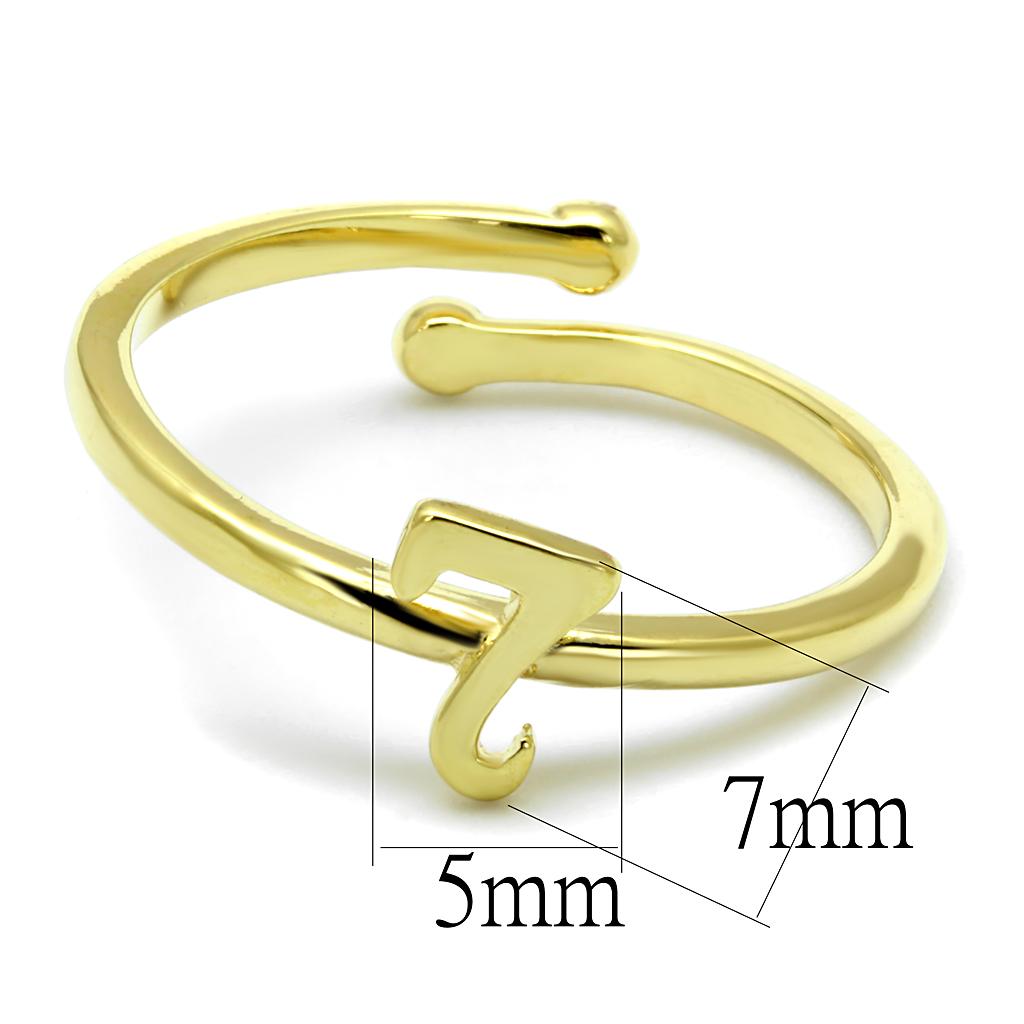 LO4004 - Flash Gold Brass Ring with No Stone