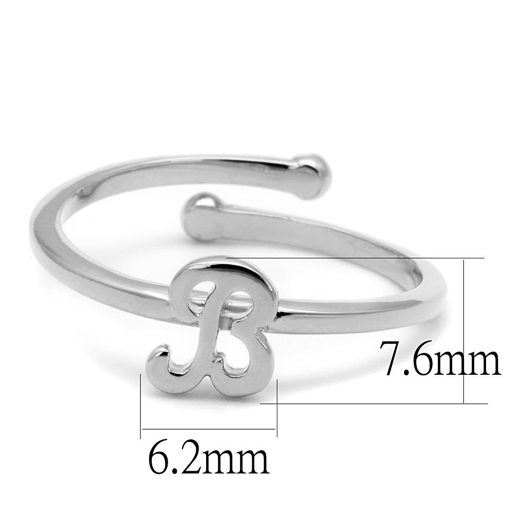 LO4025 - Rhodium Brass Ring with No Stone