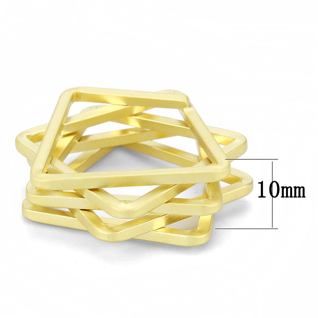 LO4236 - Matte Gold Brass Ring with No Stone