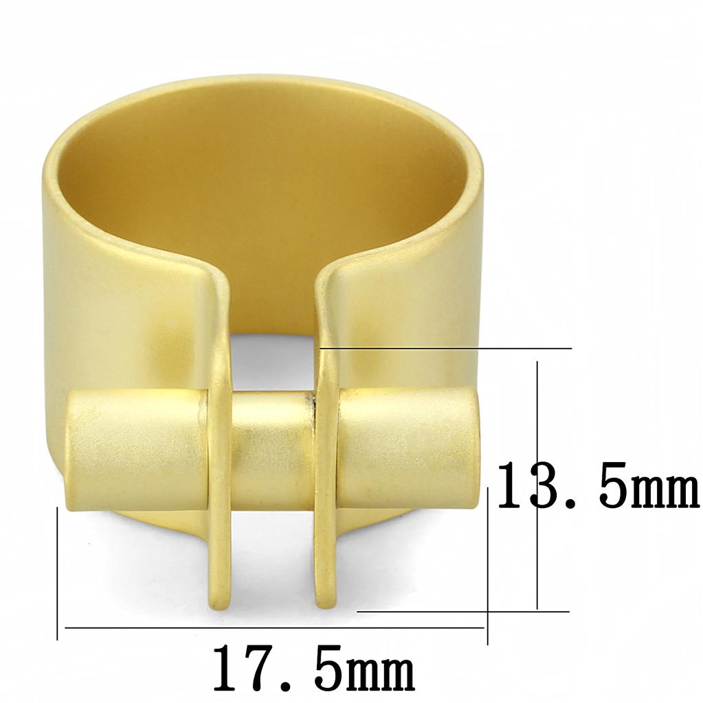 LO4241 - Matte Gold Brass Ring with No Stone