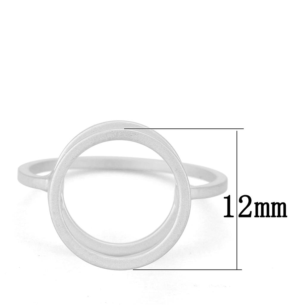 LO4250 - Matte Rhodium Brass Ring with No Stone