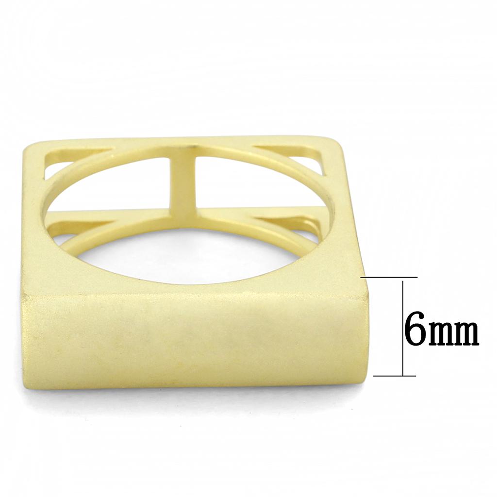 LO4257 - Matte Gold Brass Ring with No Stone
