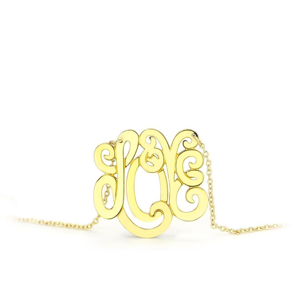 LO4690 - Rhodium Brass Necklace with No Stone