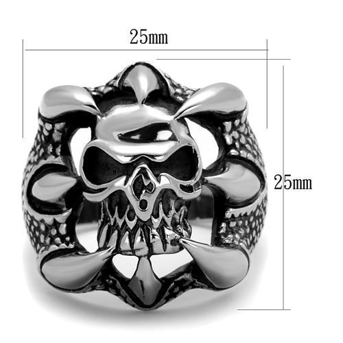 TK1930 - High polished (no plating) Stainless Steel Ring with No Stone
