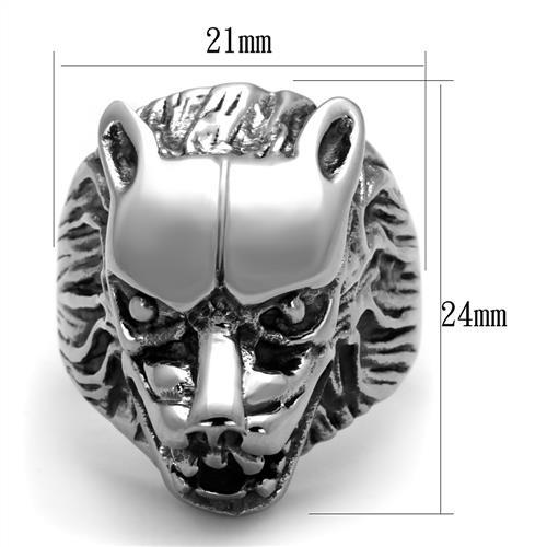 TK1957 - High polished (no plating) Stainless Steel Ring with No Stone