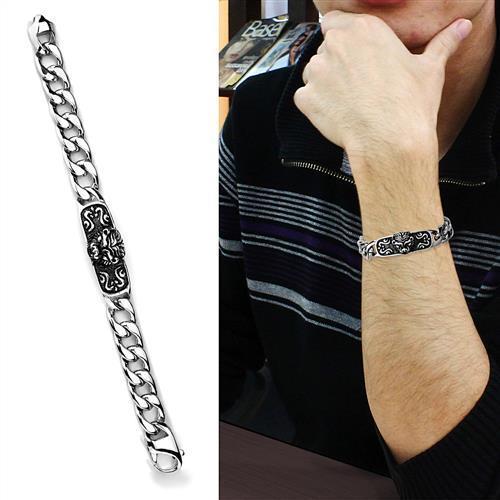 TK1978 - High polished (no plating) Stainless Steel Bracelet with No Stone