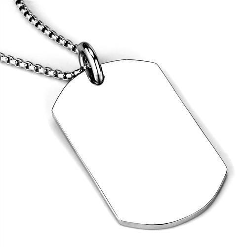 TK1995 - High polished (no plating) Stainless Steel Necklace with No Stone