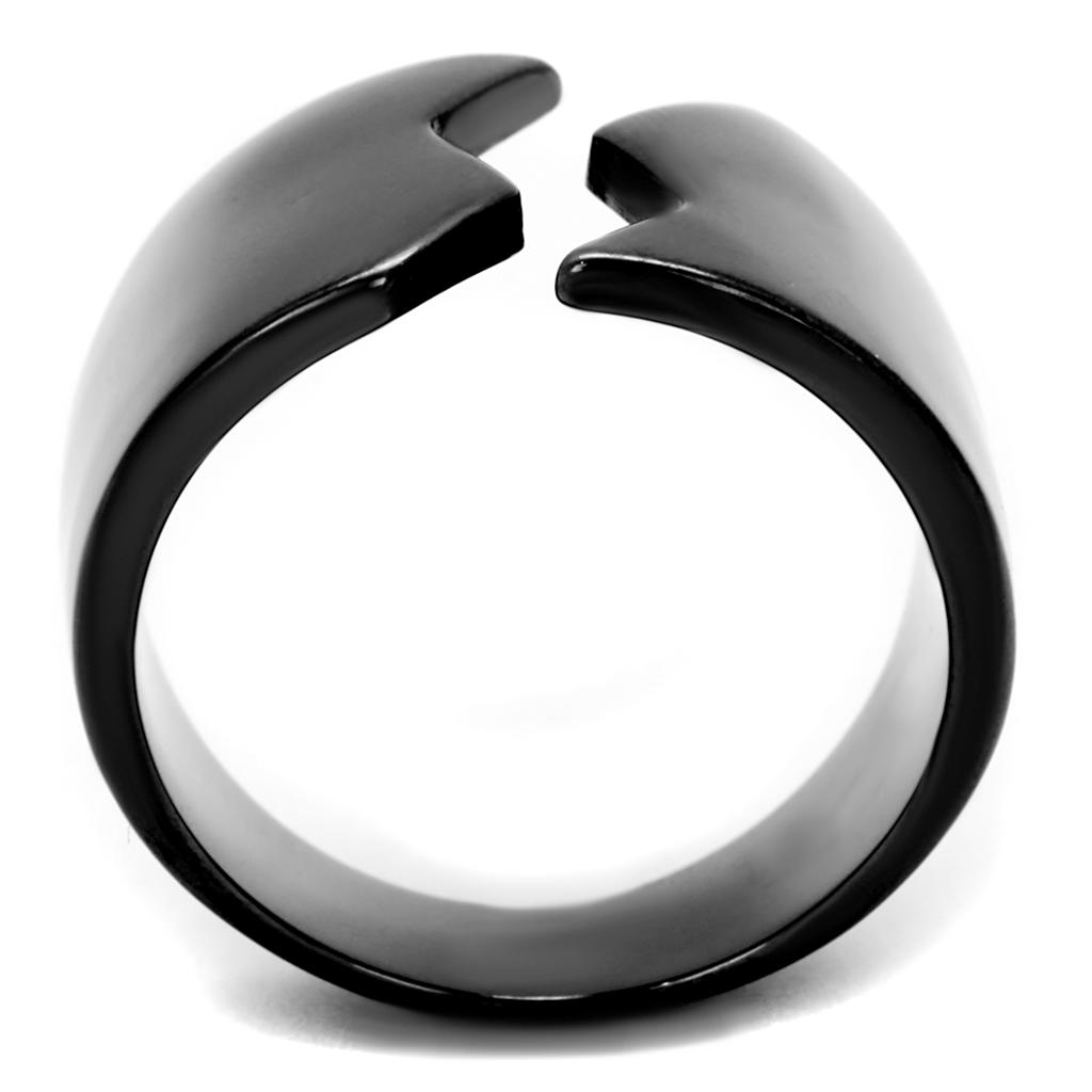 TK2268 - IP Light Black  (IP Gun) Stainless Steel Ring with No Stone