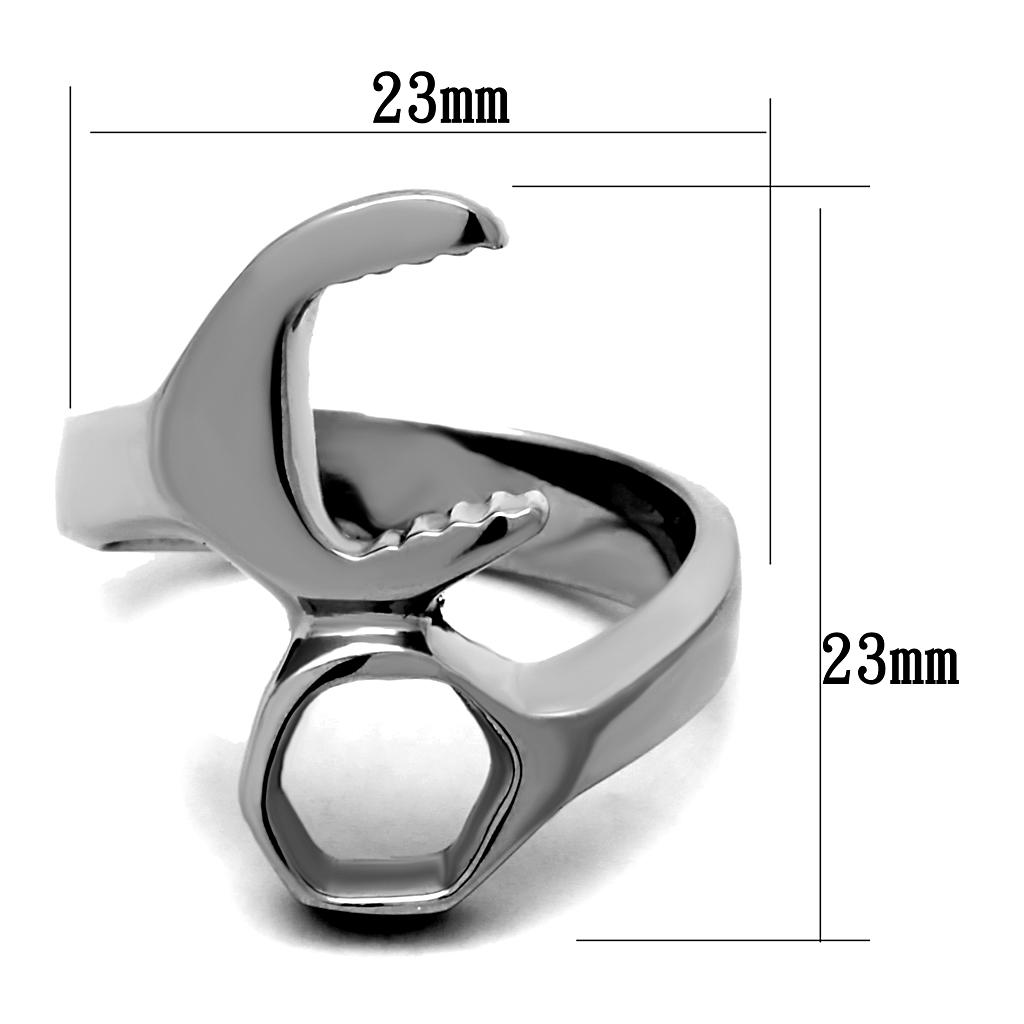 TK2396 - High polished (no plating) Stainless Steel Ring with No Stone