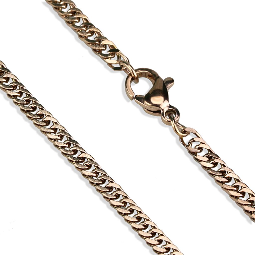 TK2429R - IP Rose Gold(Ion Plating) Stainless Steel Chain with No Stone