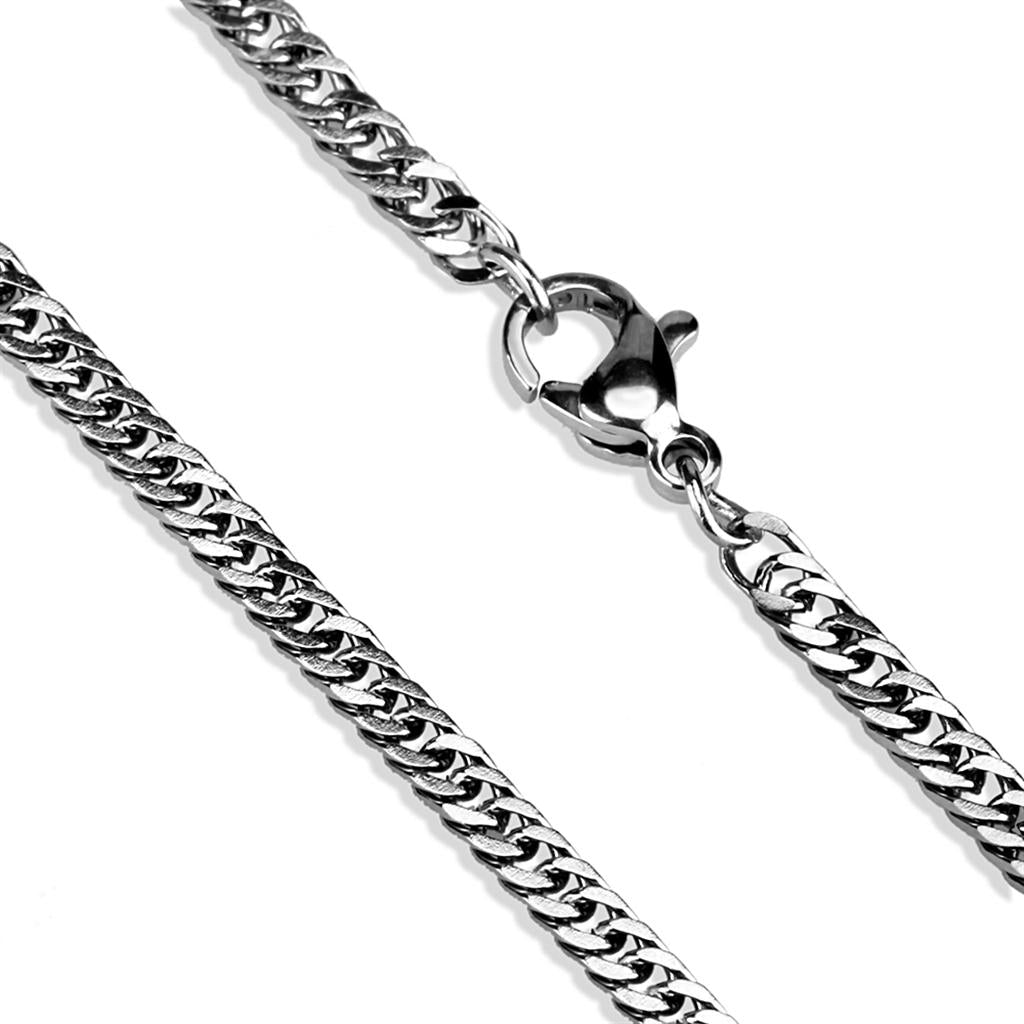 TK2429 - High polished (no plating) Stainless Steel Chain with No Stone