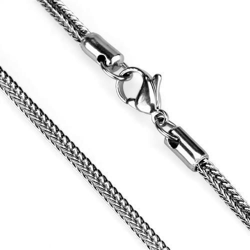 TK2430 - High polished (no plating) Stainless Steel Chain with No Stone