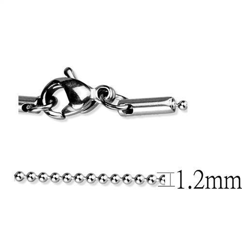 TK2431 - High polished (no plating) Stainless Steel Chain with No Stone