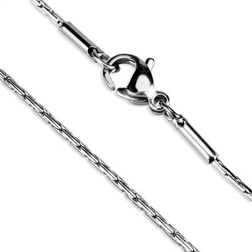 TK2437 - High polished (no plating) Stainless Steel Chain with No Stone