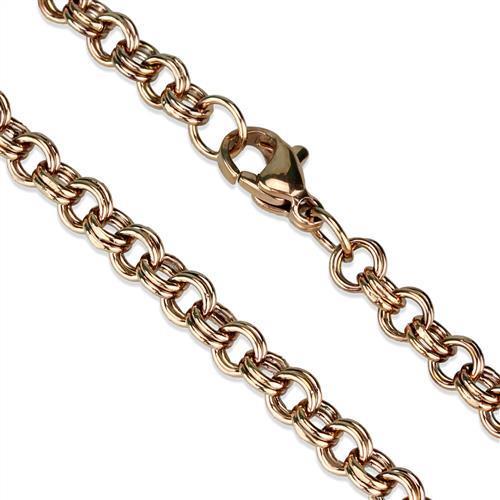 TK2438R - IP Rose Gold(Ion Plating) Stainless Steel Chain with No Stone