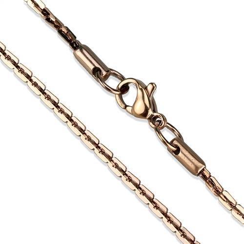 TK2440R - IP Rose Gold(Ion Plating) Stainless Steel Chain with No Stone