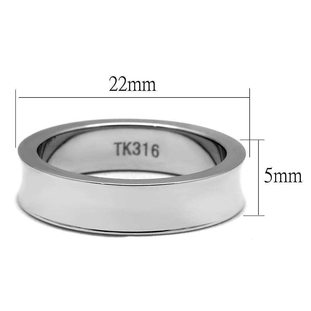 TK2561 - High polished (no plating) Stainless Steel Ring with No Stone