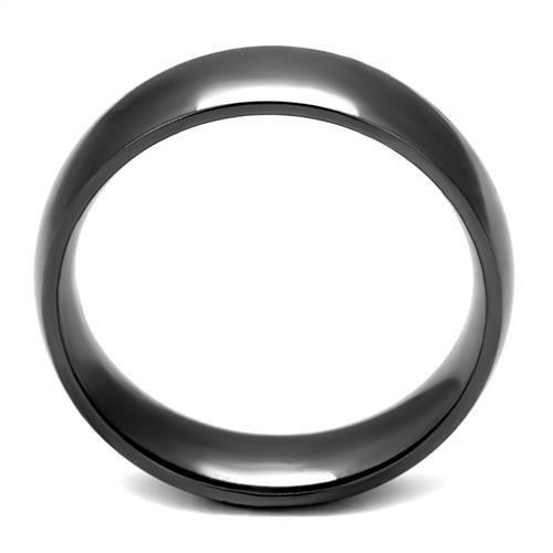 TK2581 IP Light Black  (IP Gun) Stainless Steel Ring with No Stone in No Stone