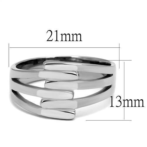 TK2660 High polished (no plating) Stainless Steel Ring with No Stone in No Stone