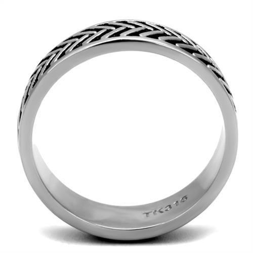 TK2899 - High polished (no plating) Stainless Steel Ring with No Stone