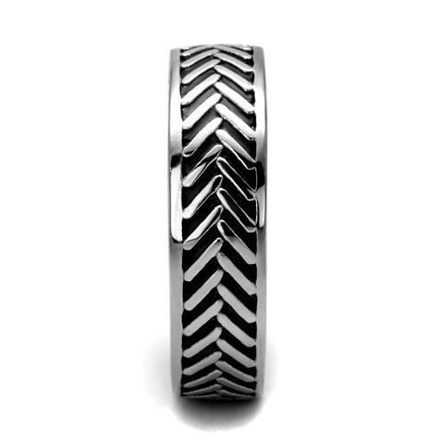 TK2899 - High polished (no plating) Stainless Steel Ring with No Stone