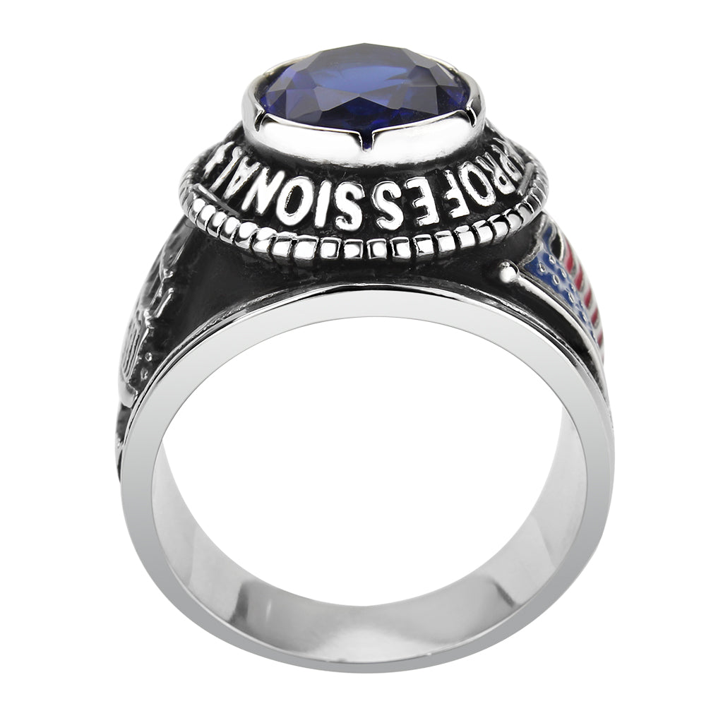 TK30320 - Trucker Ring in Montana Blue