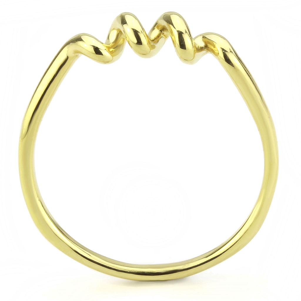 TK3626 - IP Gold(Ion Plating) Stainless Steel Ring with No Stone