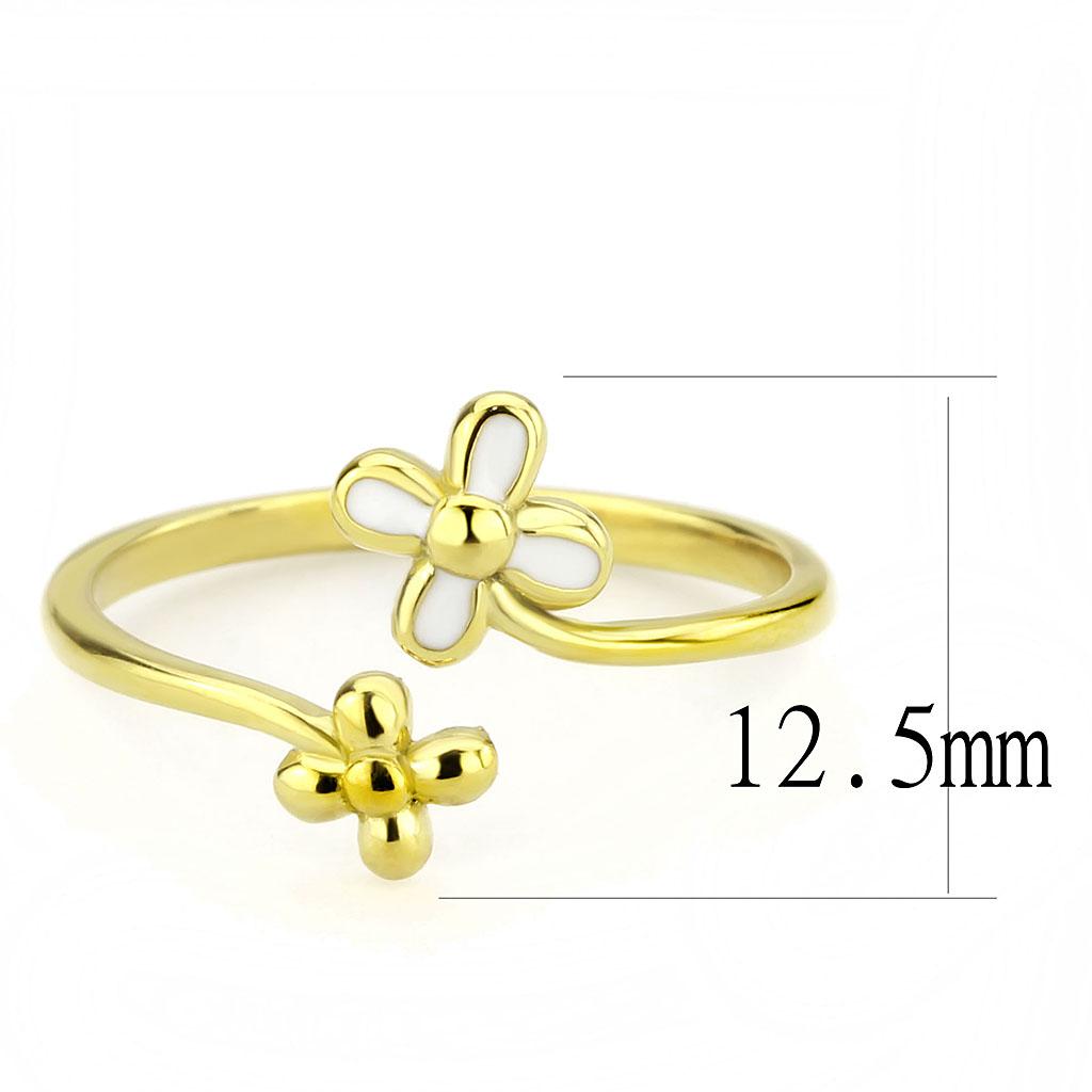 TK3631 - IP Gold(Ion Plating) Stainless Steel Ring with No Stone