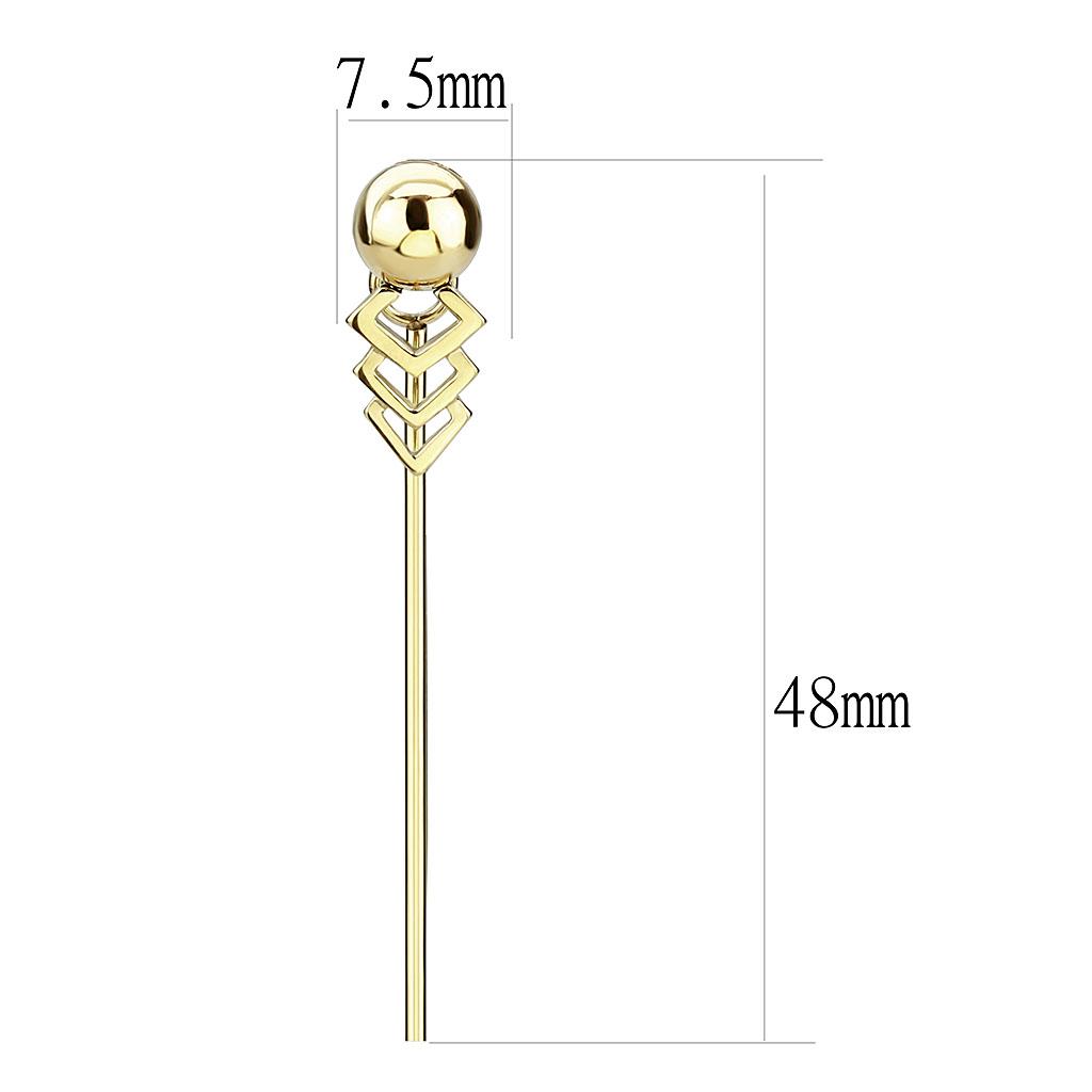 TK3650 - IP Gold(Ion Plating) Stainless Steel Earrings with No Stone