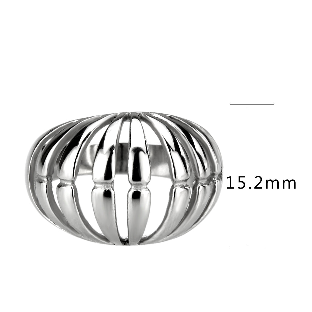 TK3732 High polished Stainless Steel Ring with NoStone in No Stone